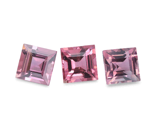 [TUKQ055] Pink Tourmaline 5.50mm Carre Cut