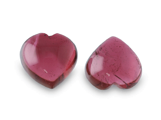 [TUJ20019] Rubellite Tourmaline 8.50mm+/- Heart Cabochon