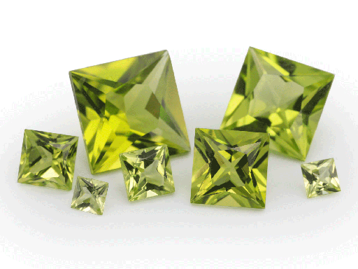 [PQP-03] Peridot 3.00mm Princess Cut