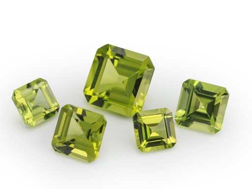 [PQE-05] Peridot 5.00mm Square Emerald Cut