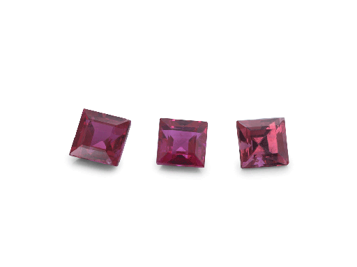 [RQ10325P] Ruby 3.25mm Carre Cut Good Pink Red