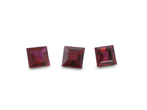 [RQ10325R] Ruby 3.25mm Carre Cut Good Red