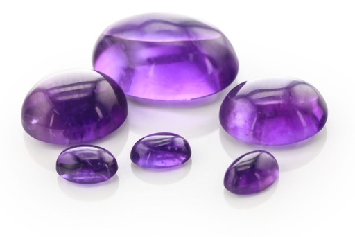 [ACV10403] Amethyst 4x3mm Oval Cabochon Mid to Strong Colour 