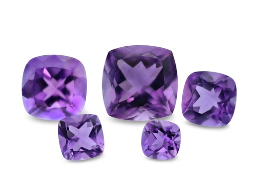 [AQA105] Amethyst 5.00mm Square Cushion Mid to Strong Colour