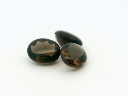 [YVBT1210] Smoky Quartz 12x10mm Oval Buff Top 