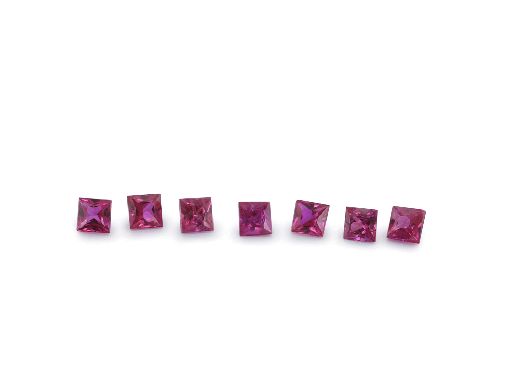 [RQP015B] Ruby 1.50mm Square Princess Cut Pink Red