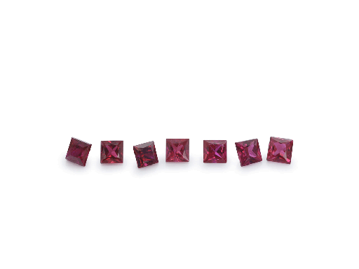 [RQP015A] Ruby 1.50mm Square Princess Cut Good Red