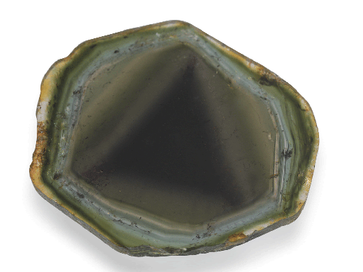 [ORNX10672] Green Tourmaline Slice 25x12.7mm 