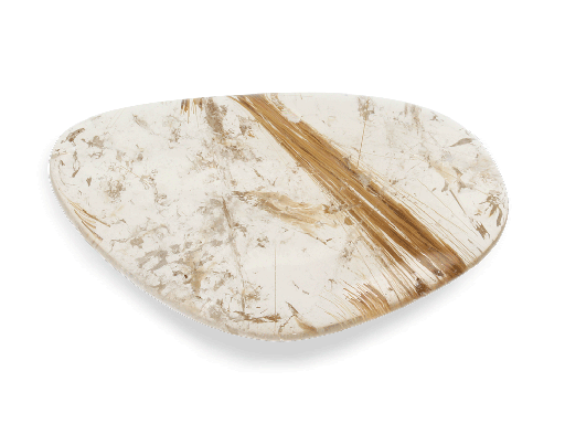 [ORNX10955] Copper Rutilated Quartz 27x15mm Free Form Cabochon