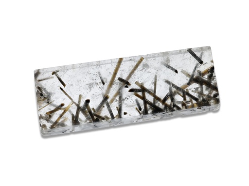 [QZX3836C] Tourmalated Quartz 57x20mm Baguette