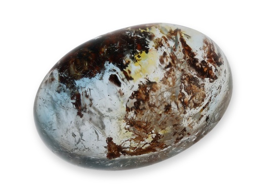 [QZX3804Z] Natural Iron Stain in Quartz 23x16mm Oval Cabochon