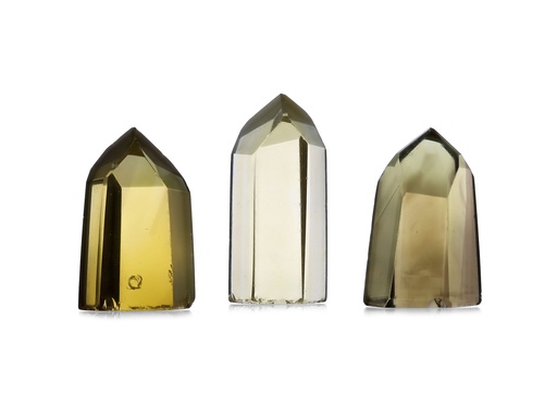 [QZJ3002A] Smoky Crystal Points 20-30mm Light Lemon