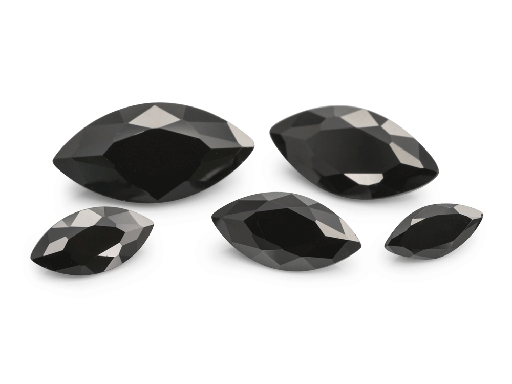 [ZBM-0402] Cubic Zirconia 4x2mm Marquise Black