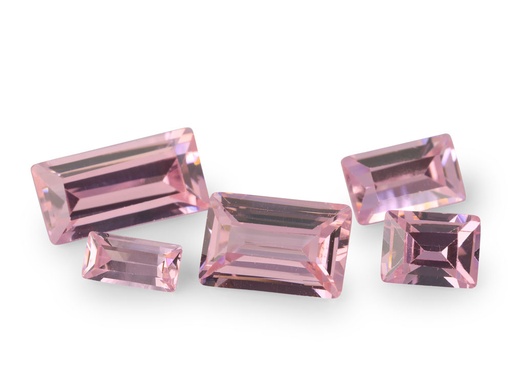 [ZKB-0403] Cubic Zirconia 4x3mm Baguette Pink