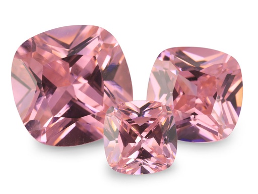 [ZKQA-06] Cubic Zirconia 6.00mm Square Cushion Pink