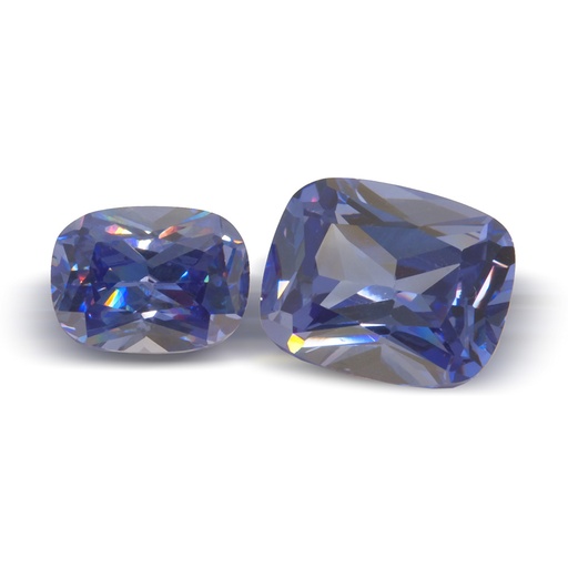 [ZZA-0806] Cubic Zirconia 8x6mm Cushion Dark Blue