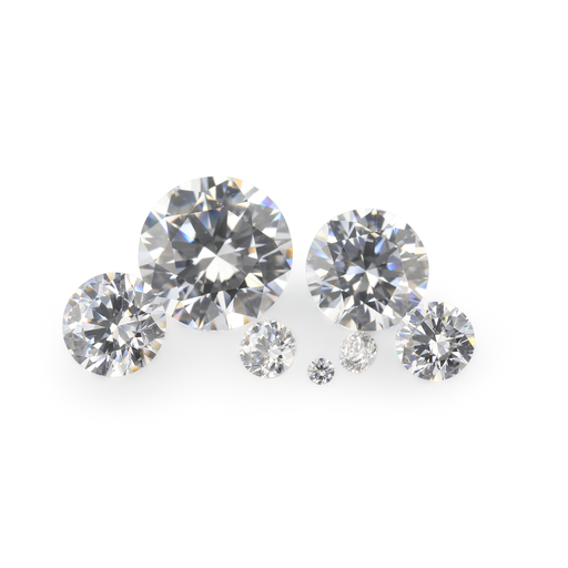 [ZR-02] Cubic Zirconia 2.00mm Round White PKT 10pcs