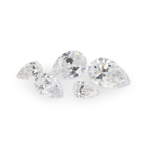 [ZP-0403] Cubic Zirconia 4x3mm Pear Shape White