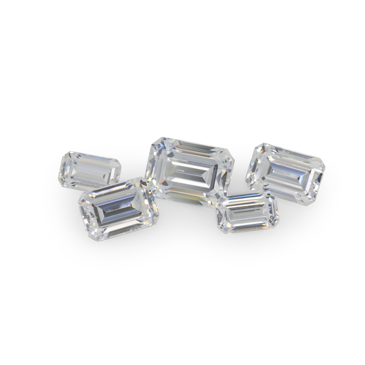 [ZE-0503] Cubic Zirconia 5x3mm Emerald Cut White