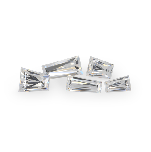 [ZTBS-0402015] Cubic Zirconia 4x2x1.5mm Tapered Baguette White Signity