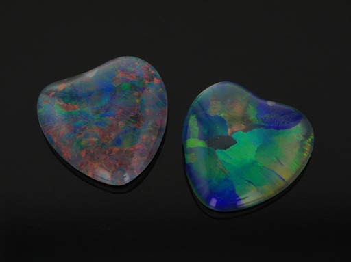 [TH-10] Opal Triplet 10mm Heart Shape