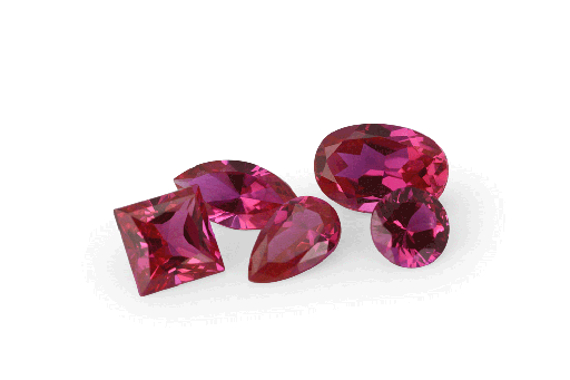 [RSLSQP-02] Synthetic Ruby Pink Red 2.00mm Princess Cut Signity