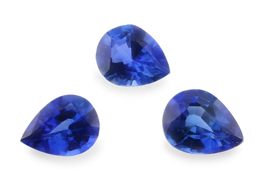 [SCP0403B] Ceylon Sapphire 4x3mm Pear Shape Strong Bright Blue