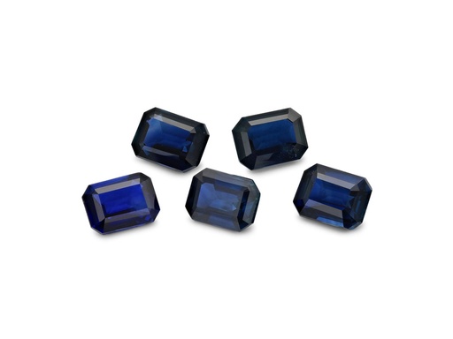 [SE0403A] Australian Sapphire 4x3mm Emerald Cut Dark Blue