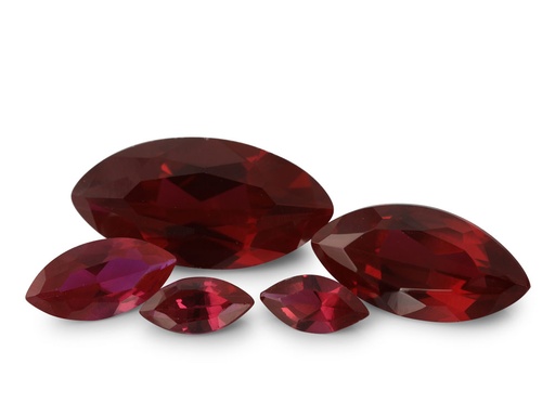 [RSDM-0804] Synthetic Ruby 8x4mm Marquise Dark Red