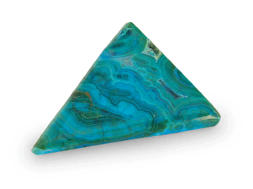 [ORNX3184] Ray Chrysocolla 33.5x28.5mm Triangle 