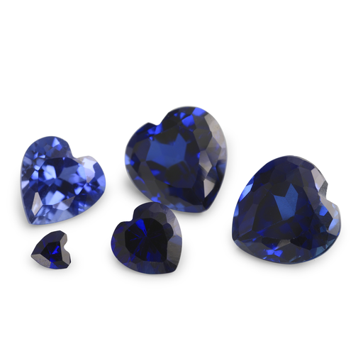 [SSH-04] Synthetic Sapphire 4.00mm Heart Shape 