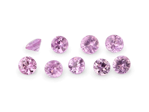 [KR0275C] Pink Sapphire 2.75mm Round Light