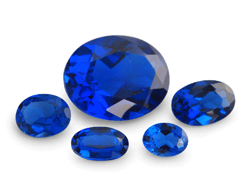 [USBV-0403] Synthetic Spinel 4x3mm Oval Bright Blue