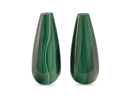 [MLPD-2008] Malachite 20x8mm Polished Drop Pair