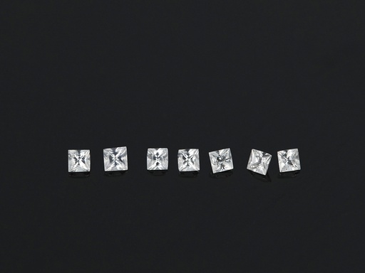 [SCWQP0125] White Sapphire 1.25mm Princess Cut