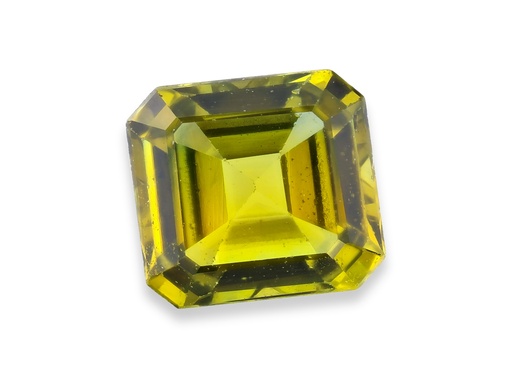 [SPAJ3029] Parti Sapphire 3.50mm Square Emerald Cut Yellow Green