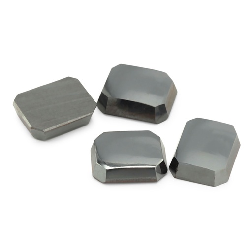 [HAJ20023] Haematite 10x8mm Octagonal Buff Top SB German Cut 