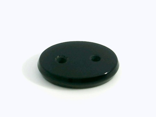 [XV2H1210] Onyx 12x10mm Oval Buff Top Double Drilled