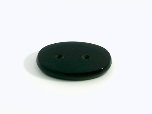 [XV2H1612] Onyx 16x12mm Oval Buff Top Double Drilled