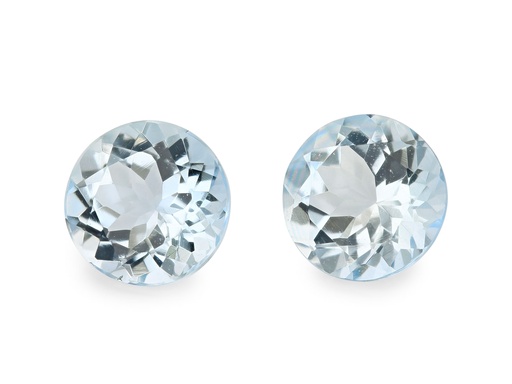 [QR06A] Aquamarine 6.00mm Round Light Blue