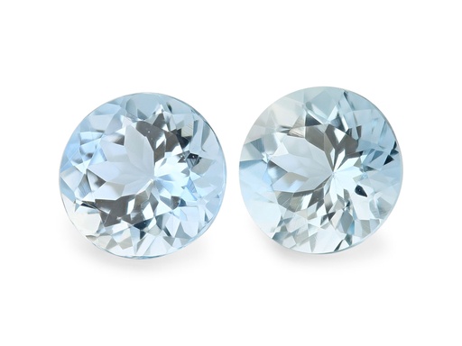 [QR06B] Aquamarine 6.00mm Round Mid Blue