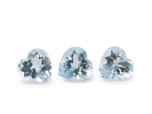 [QH06] Aquamarine 6.00mm Heart Shape