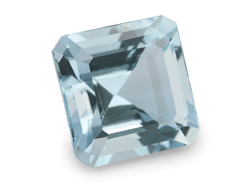 [QX3048] Aquamarine 10mm Square Emerald Cut