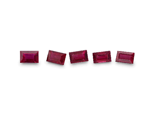 [RB0302A] Ruby 3x2mm Baguette Bright Red 