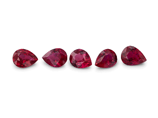 [RP0403B] Ruby 4x3mm Pear Shape Red