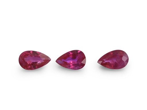 [RP0503B] Ruby 5x3mm Pear Shape Pink Red 