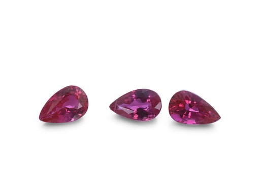 [RP0503C] Ruby 5x3mm Pear Shape Mid Pink Red 