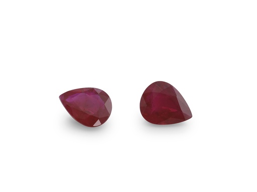 [RP0504D] Ruby 5x4mm Pear Shape Red