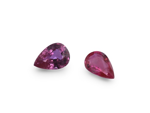 [RP0604B] Ruby 6x4mm Pear Shape Mid Pink Red 