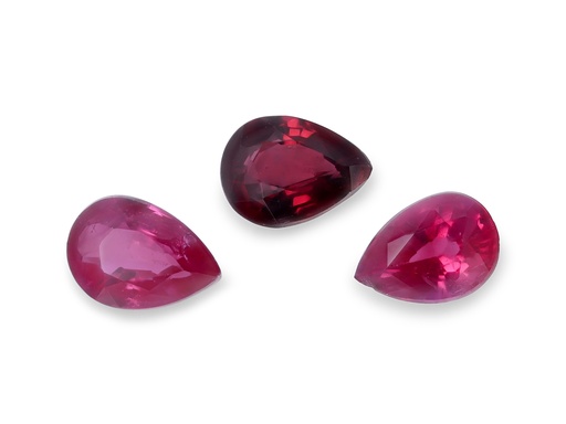 [RP035025A] Ruby 3.5x2.5mm+/- Pear Shape